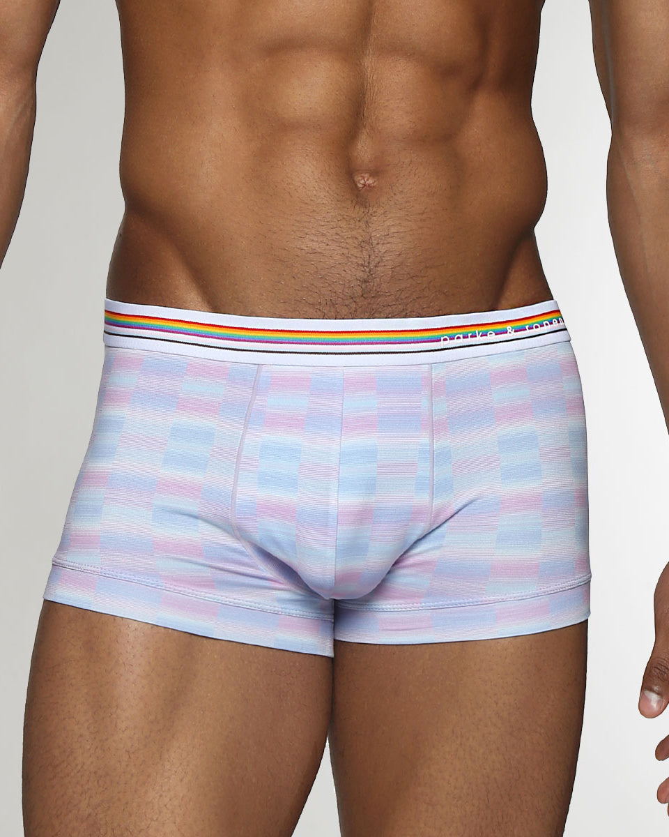 Parke & Ronen Printed Pride Low-Rise Trunk Lavender-pride
