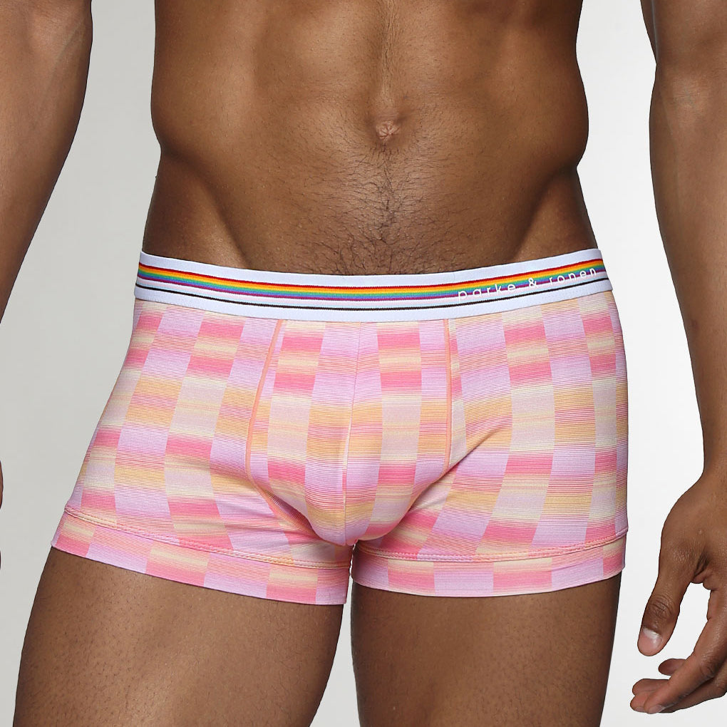 Parke & Ronen Printed Pride Low-Rise Trunk Sunset-pride