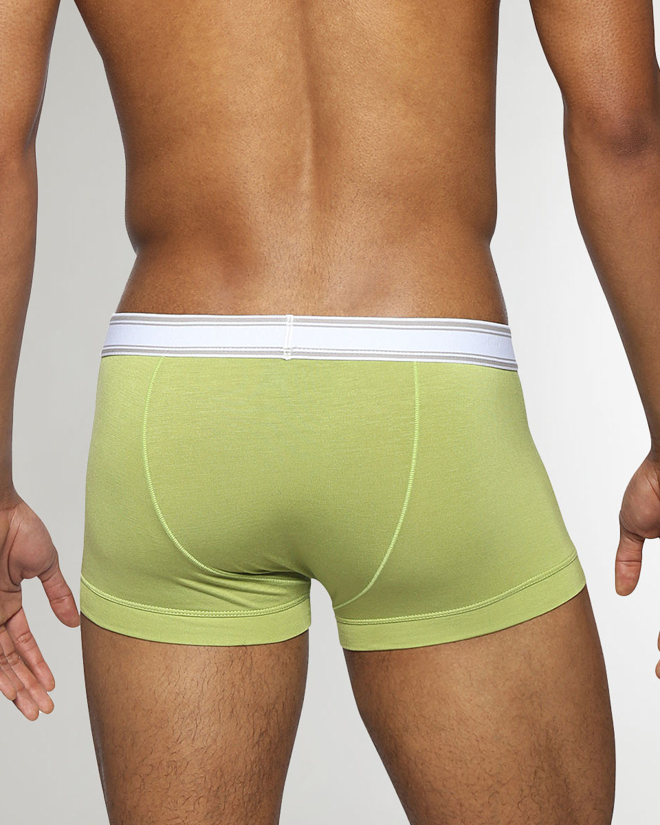 Parke & Ronen Retro Solid Low-Rise Trunk Grass