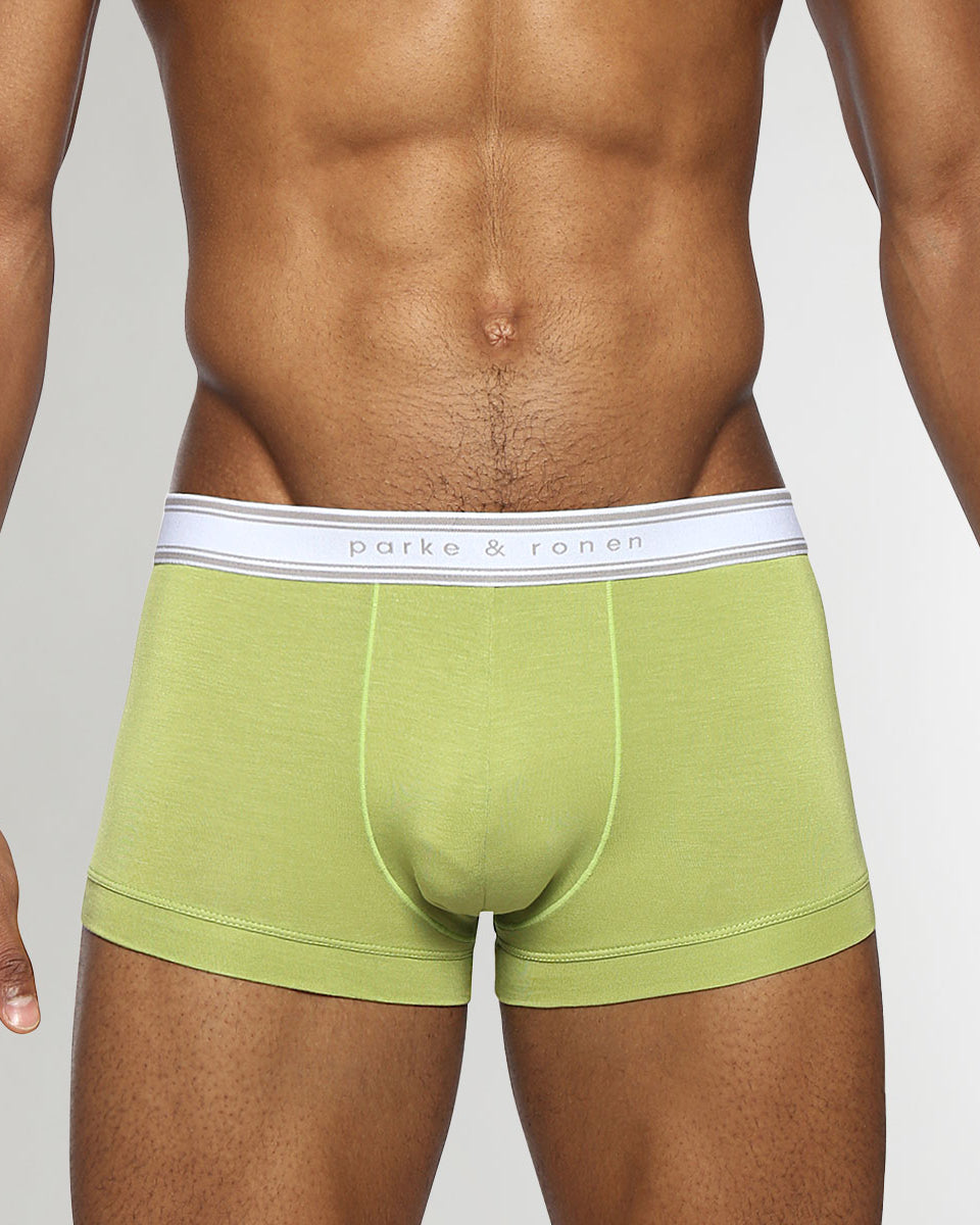 Parke & Ronen Retro Solid Low-Rise Trunk Grass
