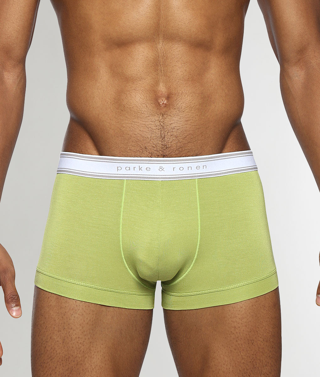 Parke & Ronen Retro Solid Low-Rise Trunk Grass