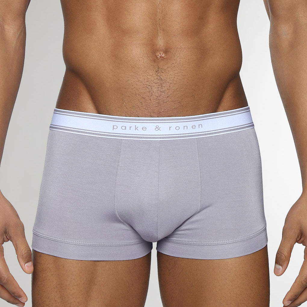 Parke & Ronen Retro Solid Low-Rise Trunk Mist-grey