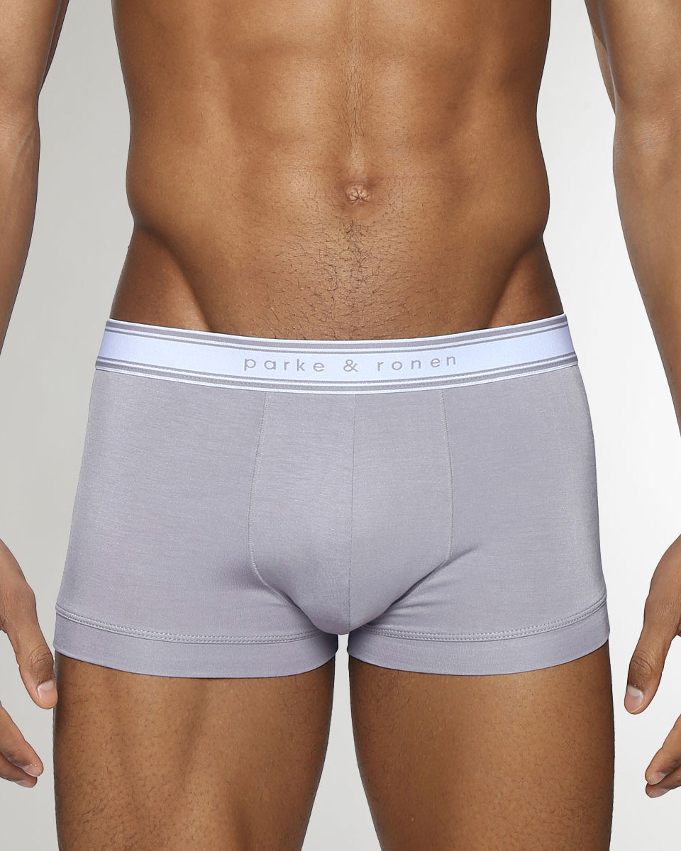 Parke & Ronen Retro Solid Low-Rise Trunk Mist-grey