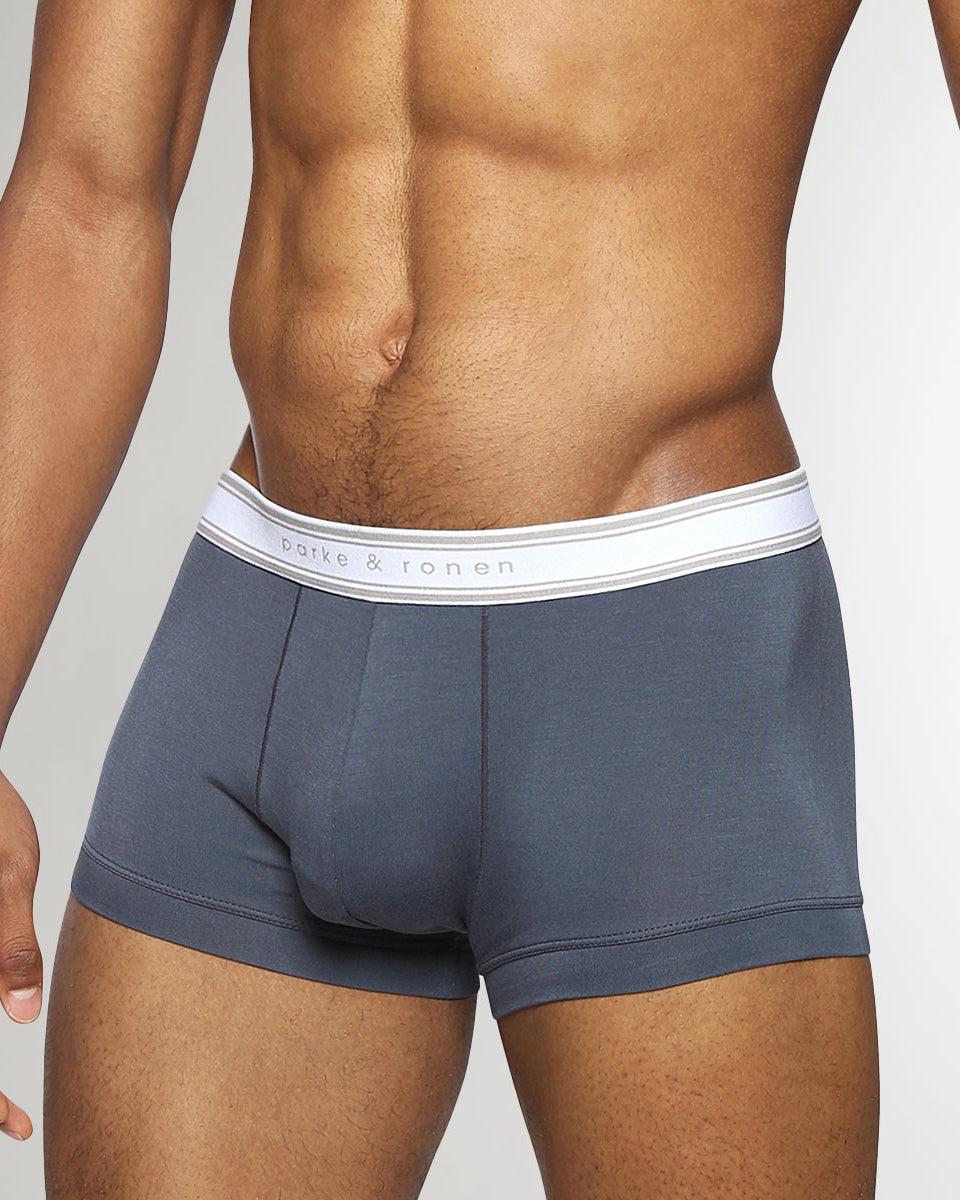 Parke & Ronen Retro Solid Low-Rise Trunk Prussian
