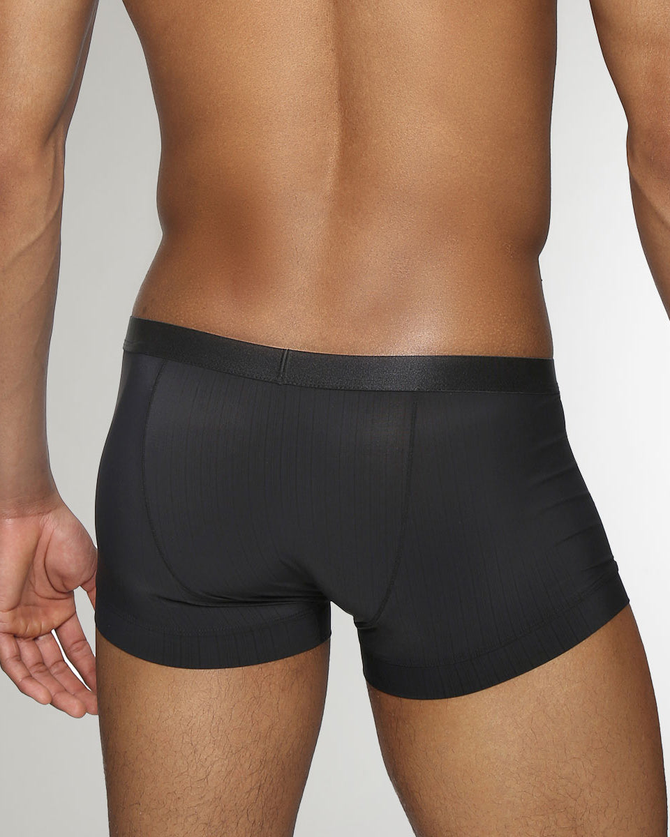 Parke & Ronen Coastal Nylon Low-Rise Trunk Black