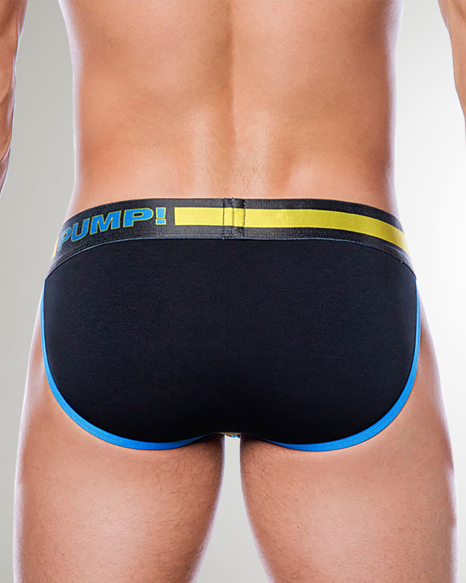 PUMP! Play Yellow Sidecut Brief Black