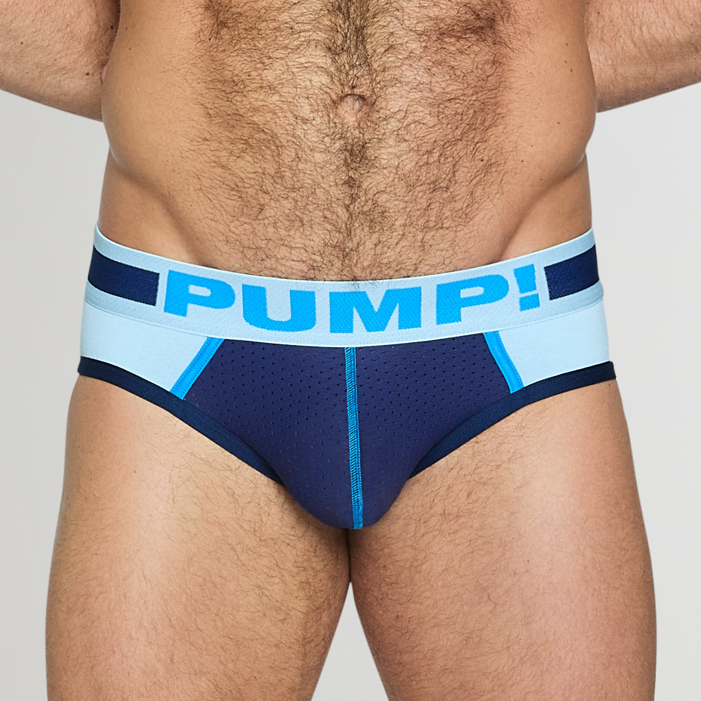 PUMP! Mercury Brief Sky-blue-navy-blue