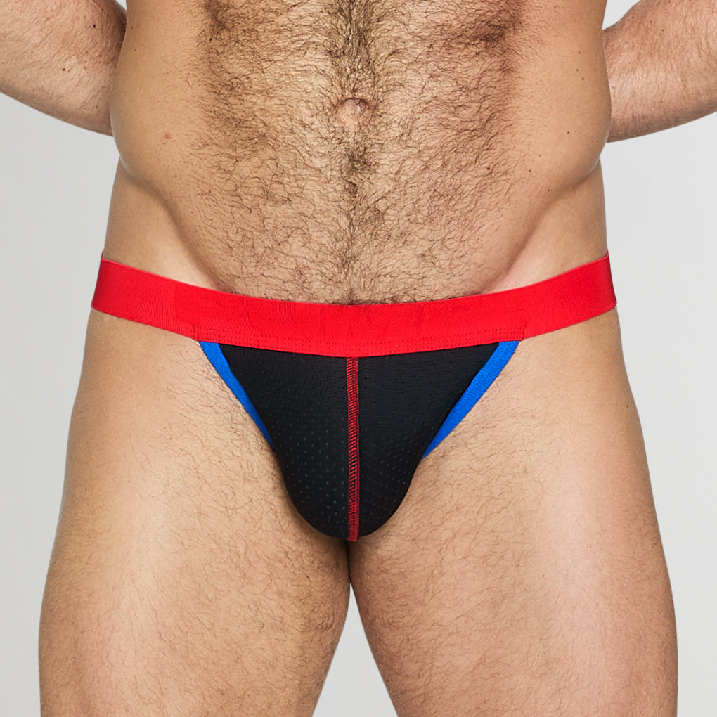 PUMP! Curium Jockstrap Black-red-blue
