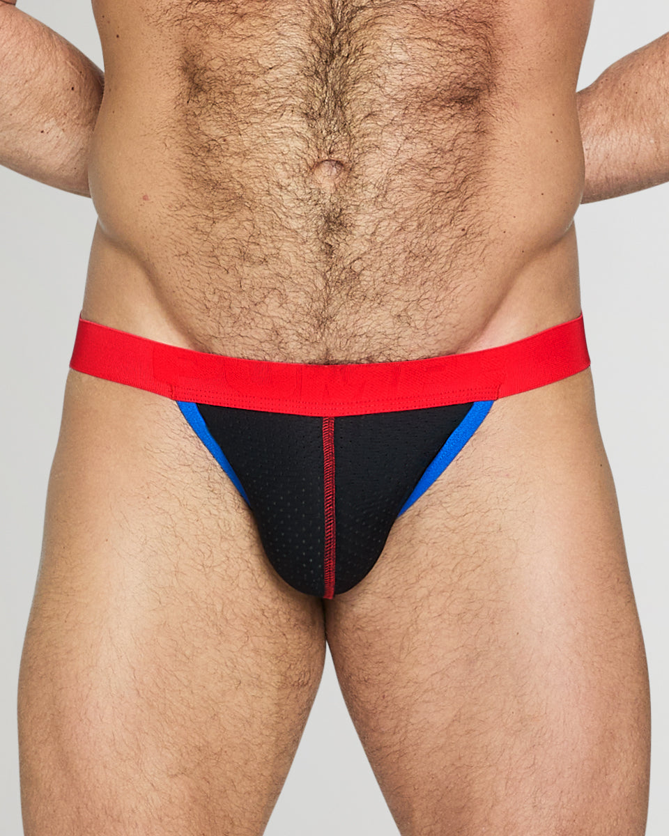 PUMP! Curium Jockstrap Black-red-blue