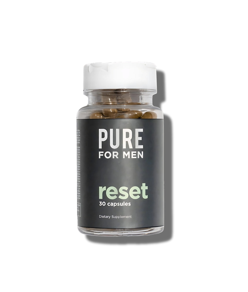 Pure For Men Reset 30 Capsules — post-night recovery supplement for men, front bottle
