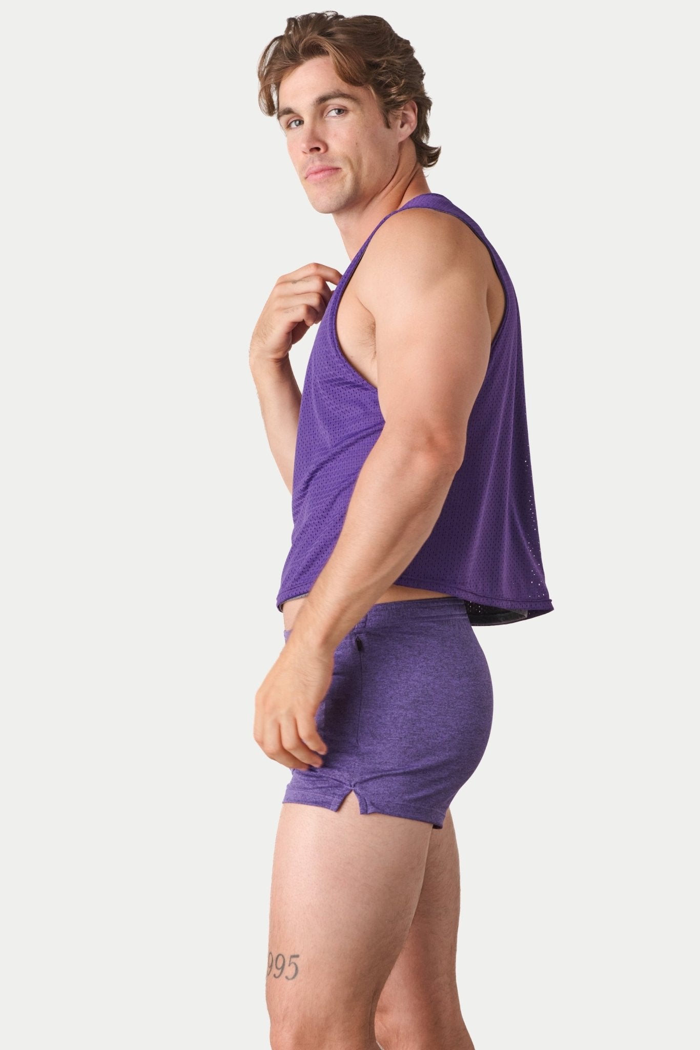 Awry Rookie Reversible Tank Purple & Slate — side two (reversed), showing alternate colorway