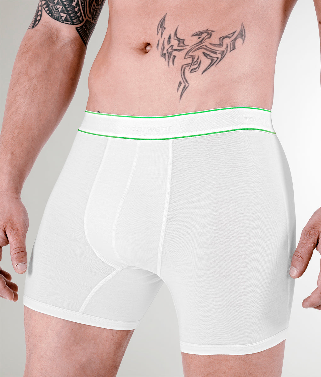 Rounderbum Bamboo Boxer Brief White