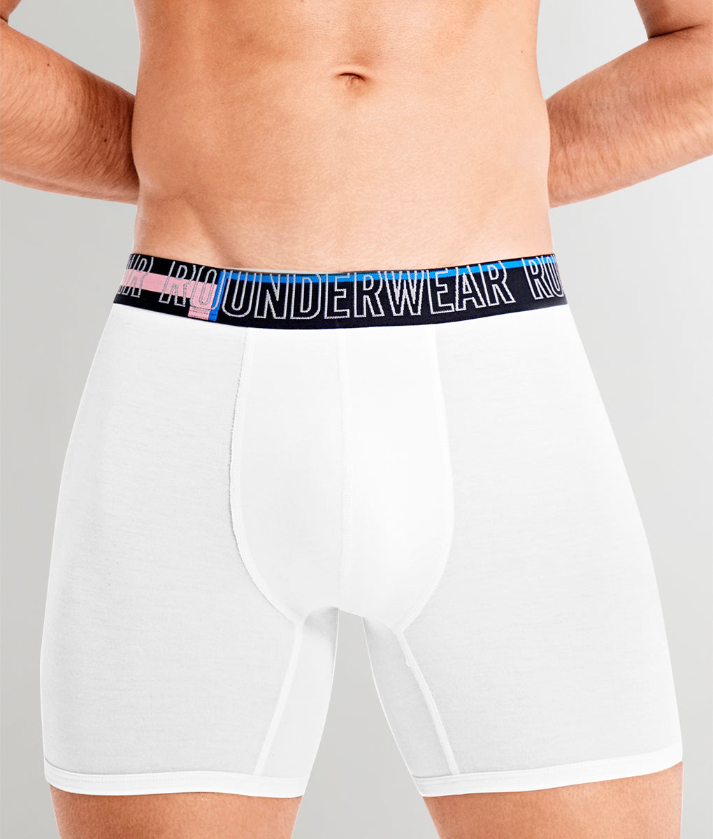 Rounderbum Prime Boxer Brief White-black