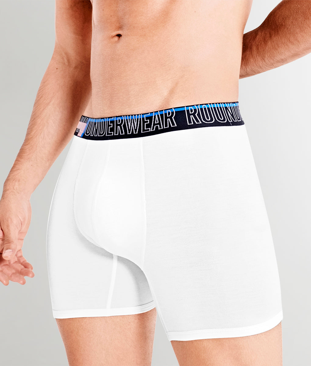 Rounderbum Prime Boxer Brief White-black
