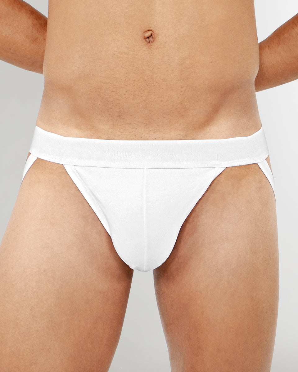 Rounderbum Essentials Jockstrap White