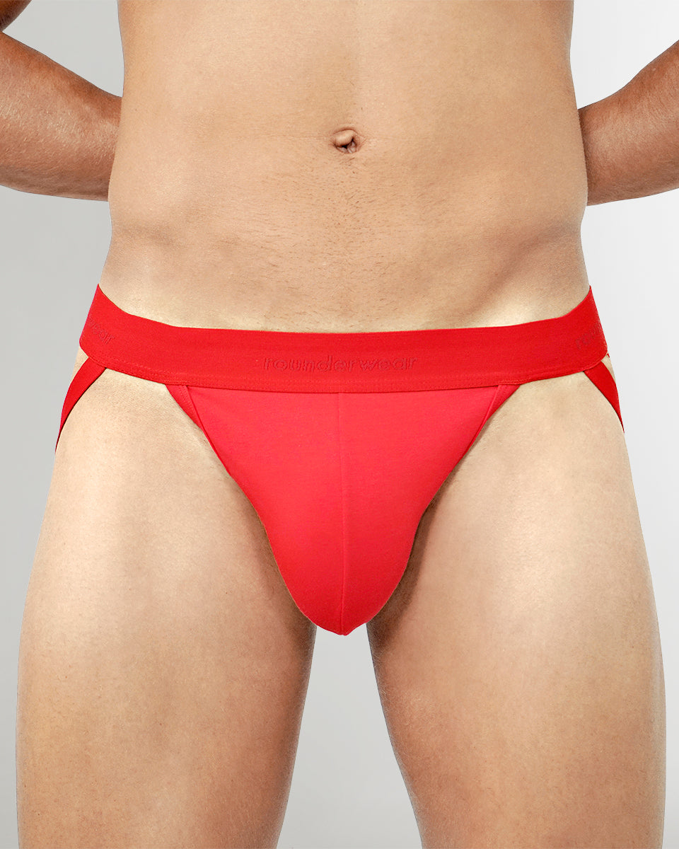 Rounderbum Essentials Jockstrap Red-2