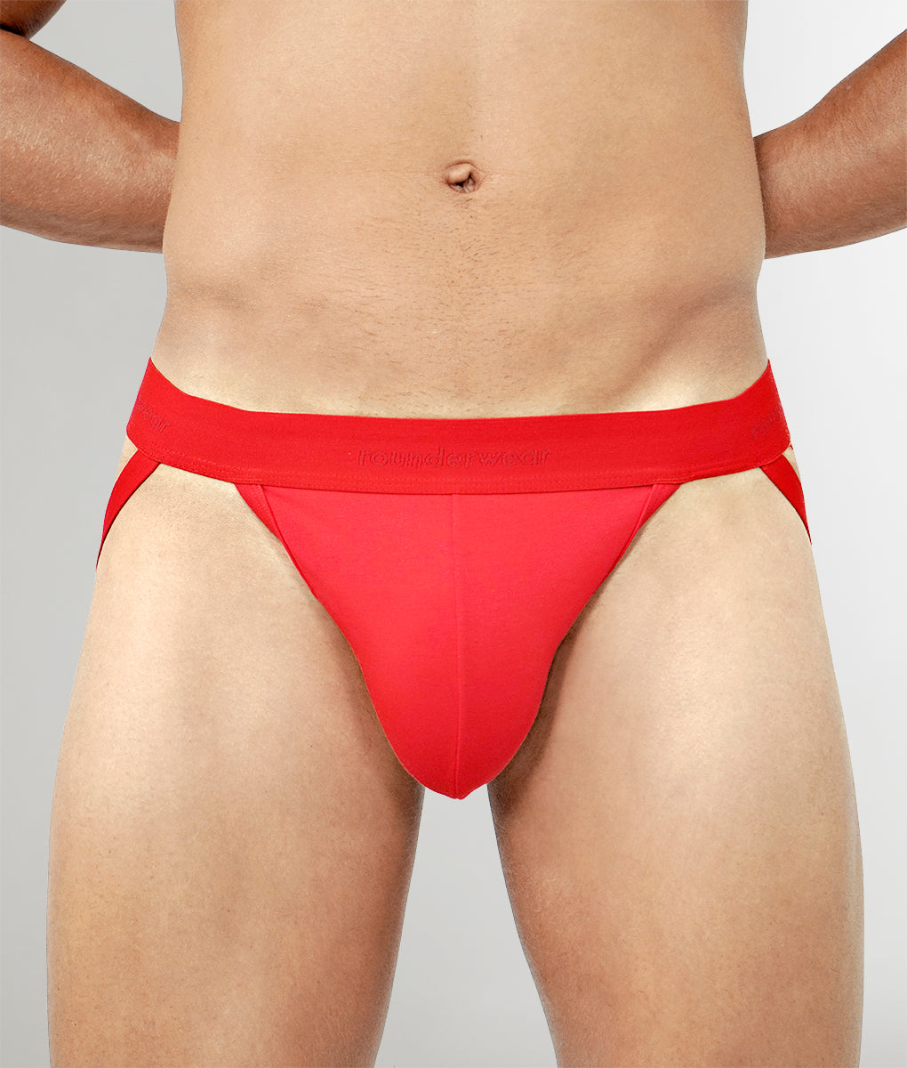 Rounderbum Essentials Jockstrap Red-2