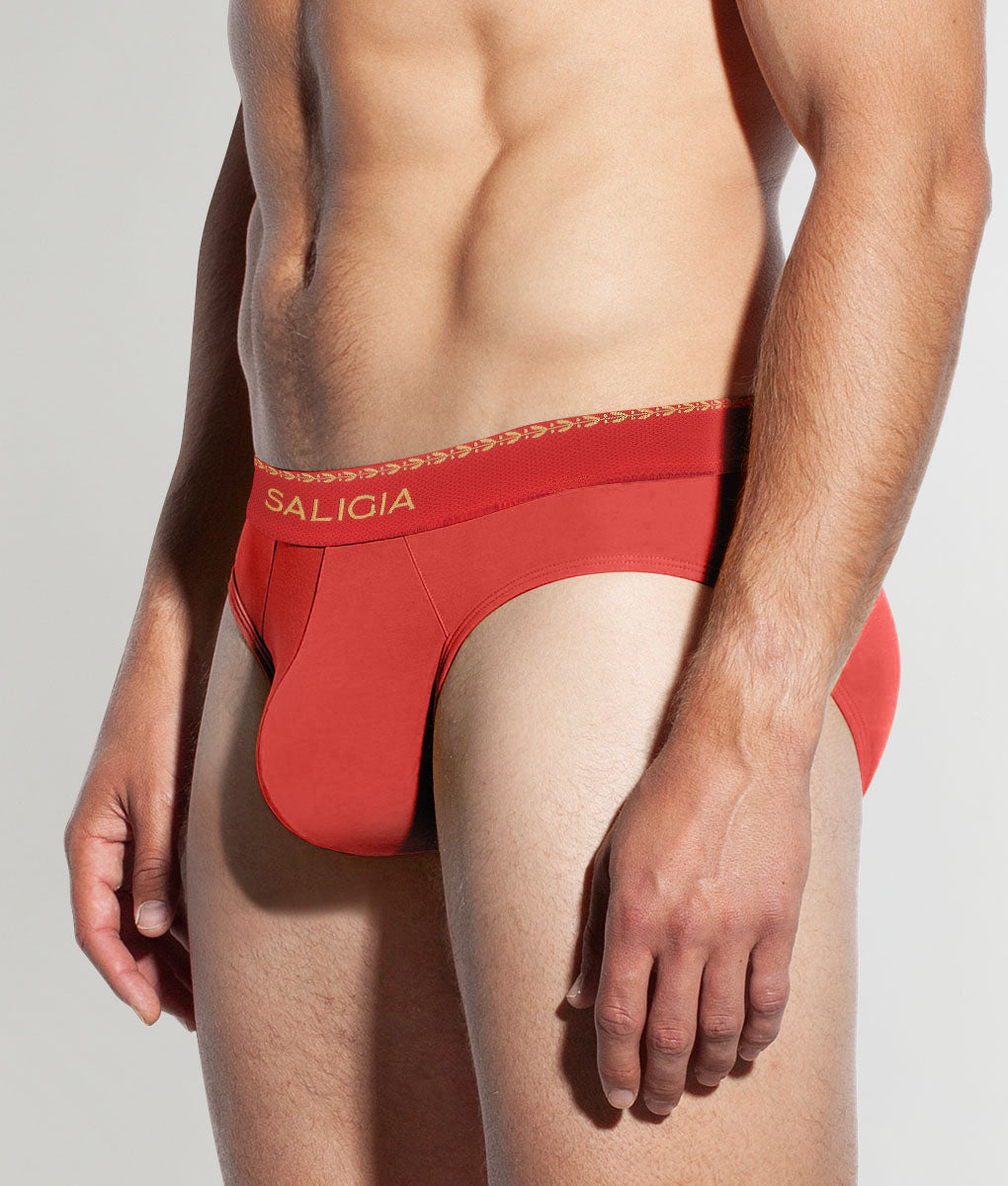 Saligia Greek Laurel Brief Red