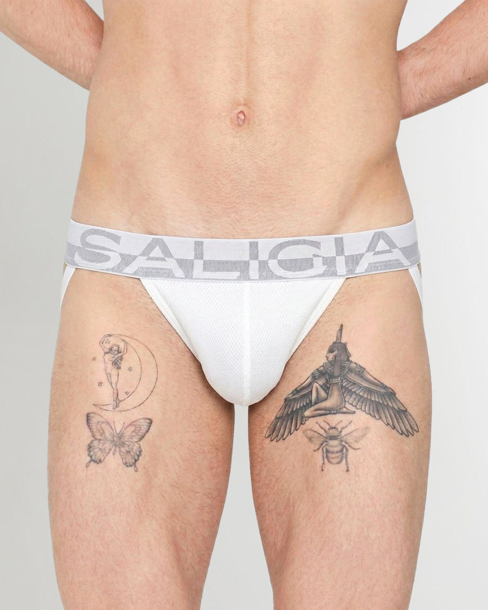 Saligia Aerobic Race Jockstrap White
