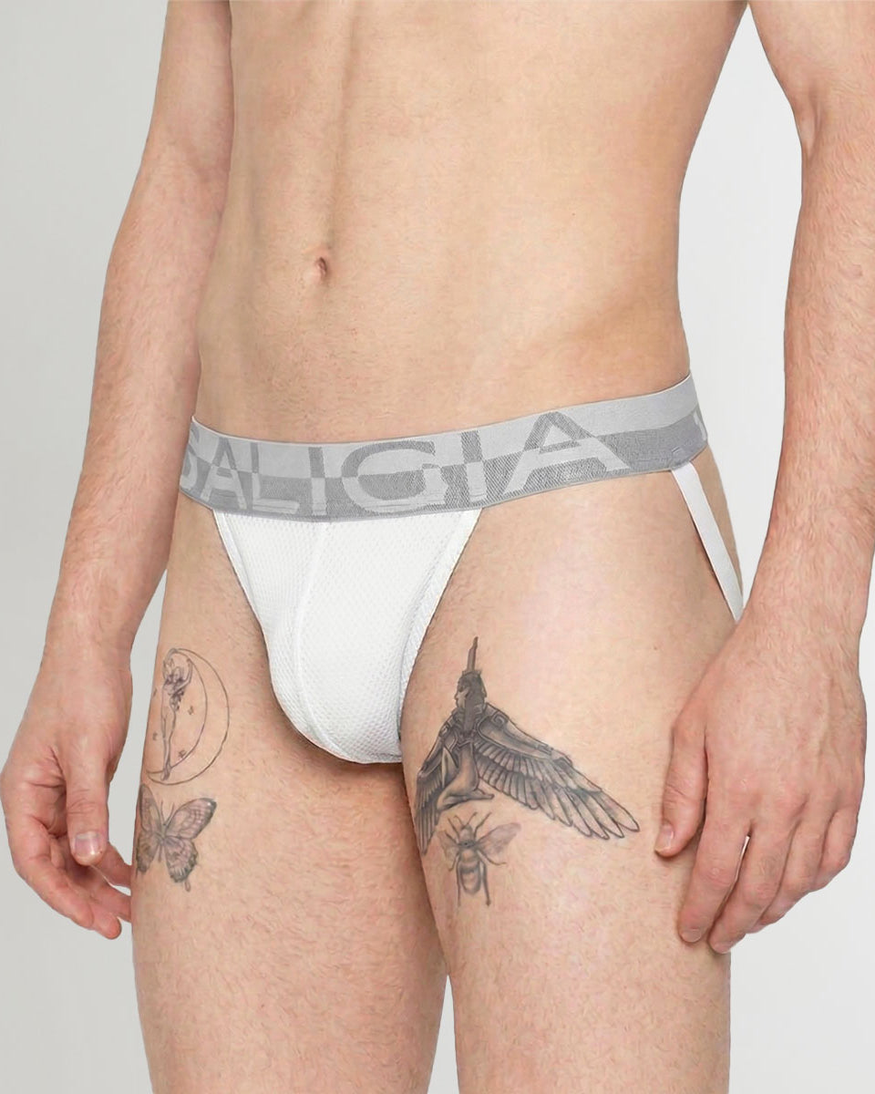 Saligia Aerobic Race Jockstrap White