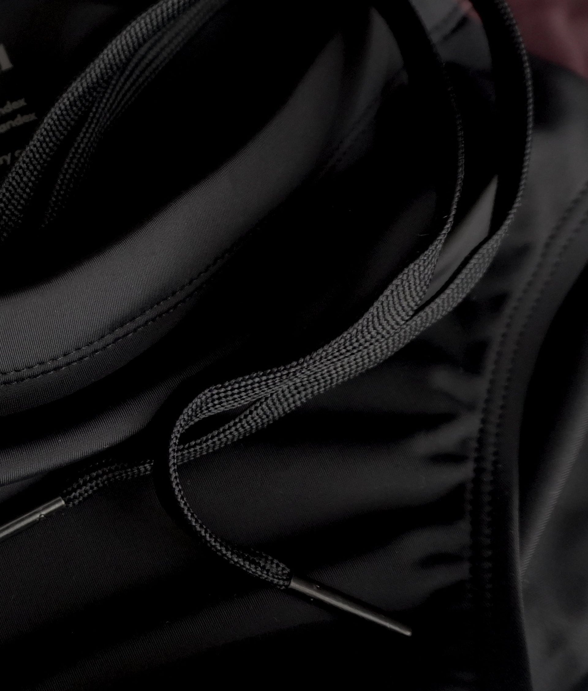 Sean & Val Sports Brief Black/Palermo — premium color-matched drawstring detail close-up