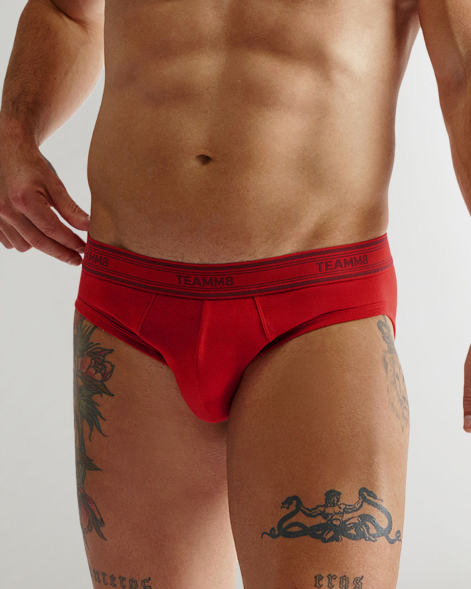 Teamm8 New Cotton Classic Brief Crimson
