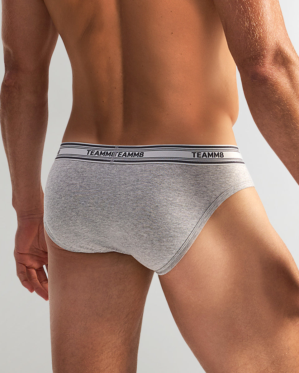 Teamm8 New Cotton Classic Brief Grey