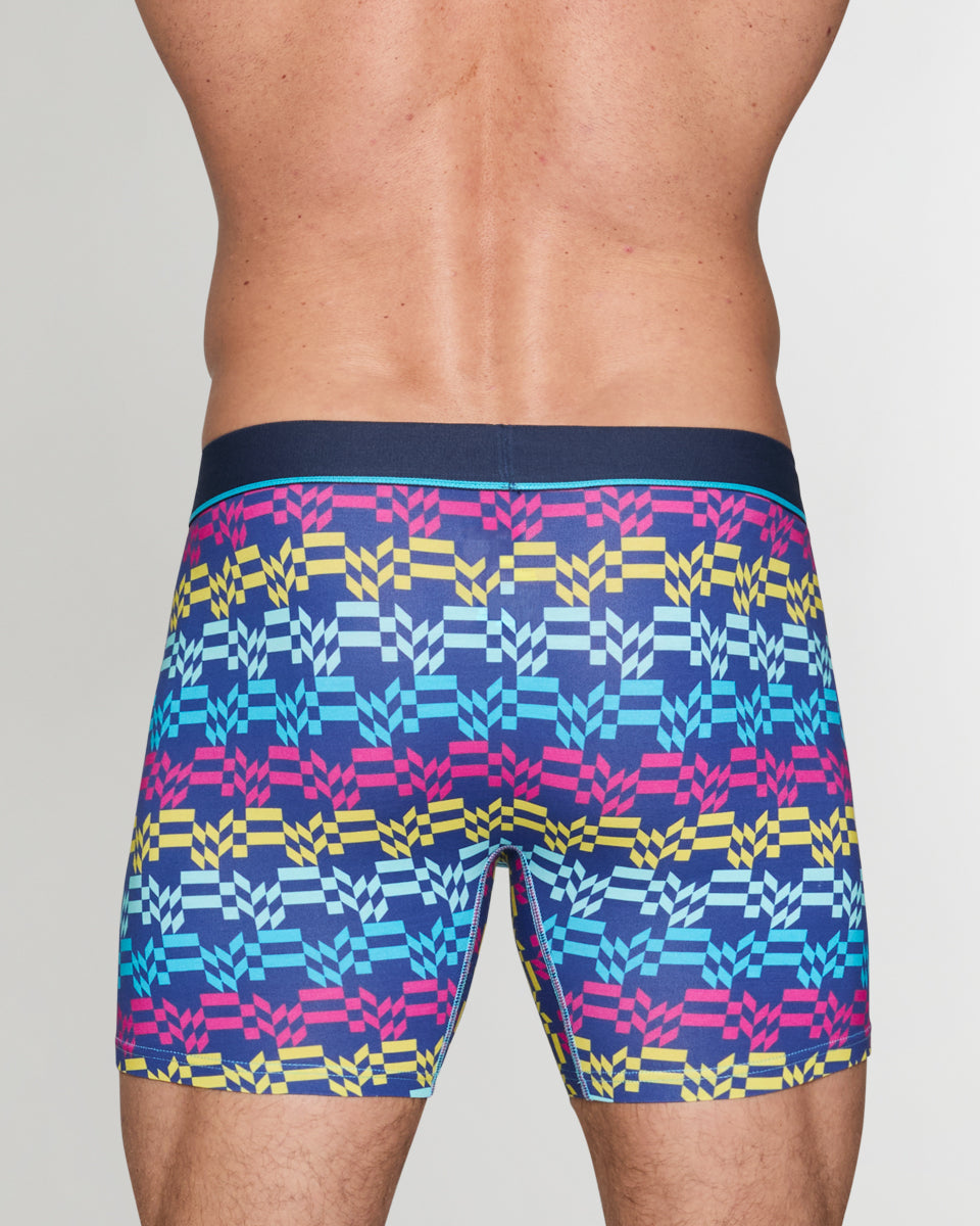 Unsimply Stitched Retro Stripe Boxer Brief Unsimply Stitched Retro Stripe Boxer Brief Blue