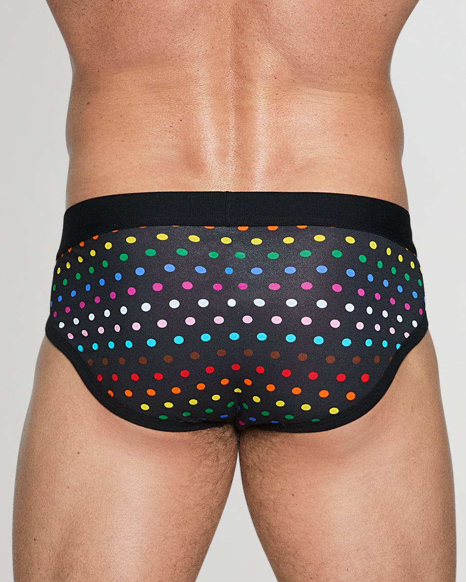 Unsimply Stitched Pride Polka Dot Brief Black