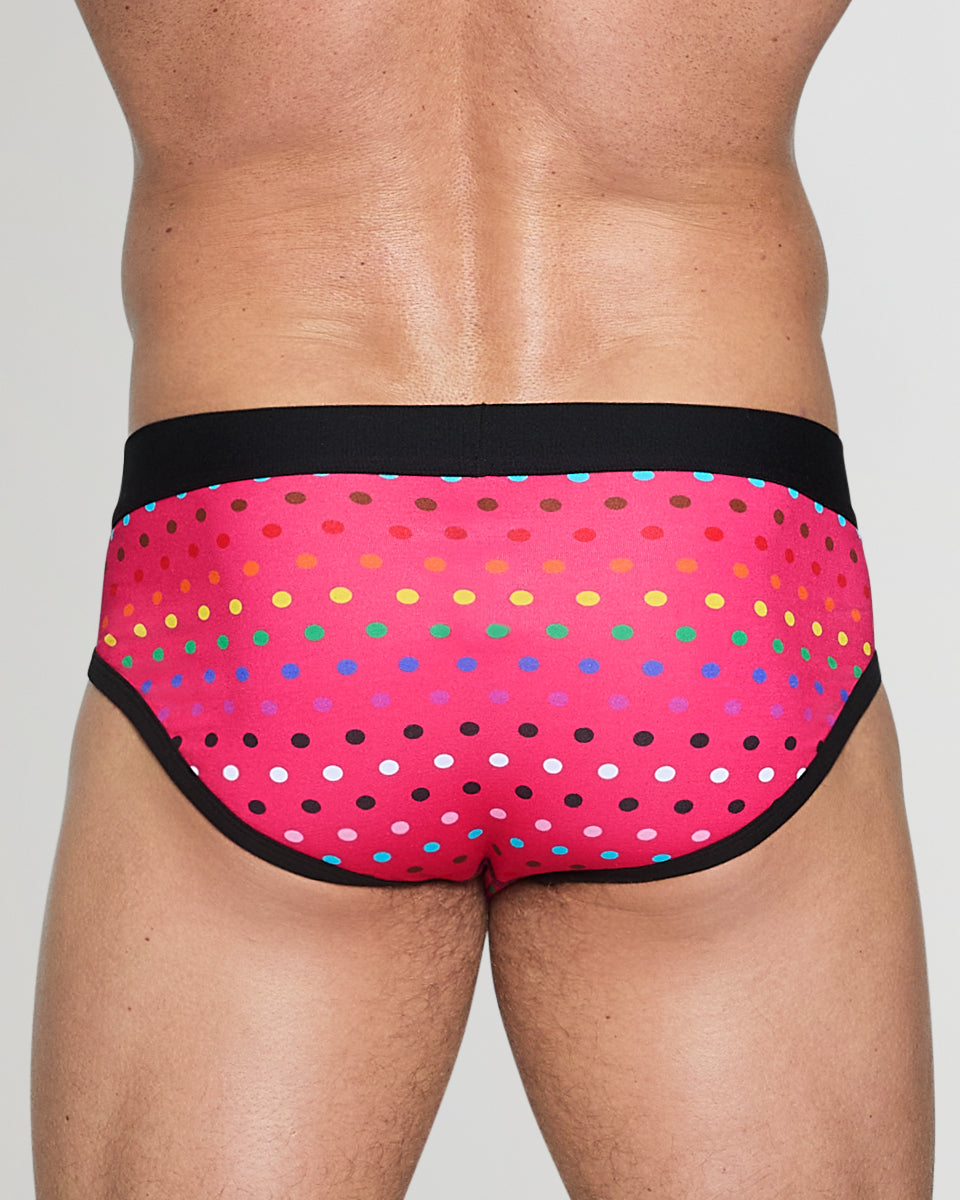 Unsimply Stitched Pride Polka Dot Brief Pink