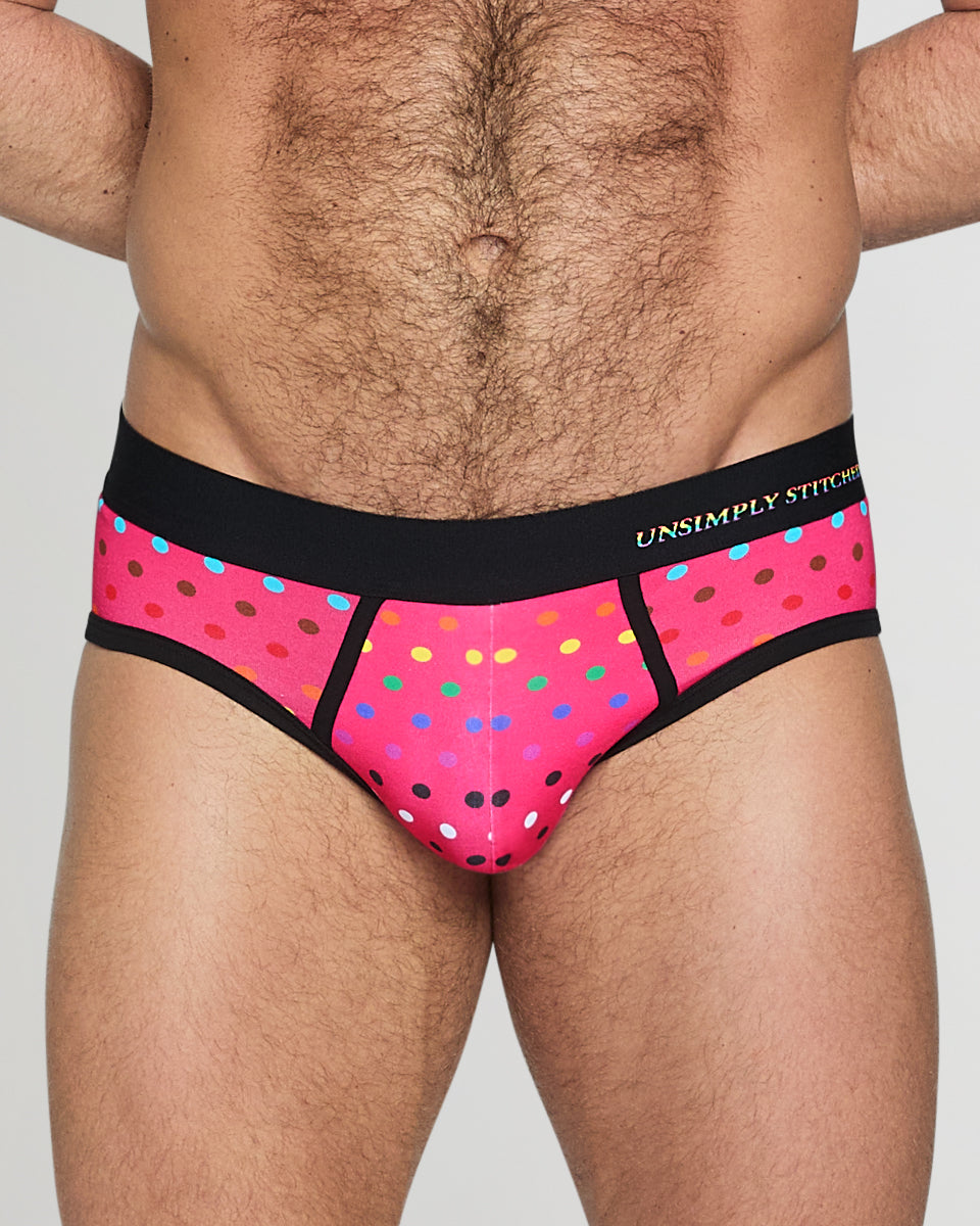 Unsimply Stitched Pride Polka Dot Brief Pink