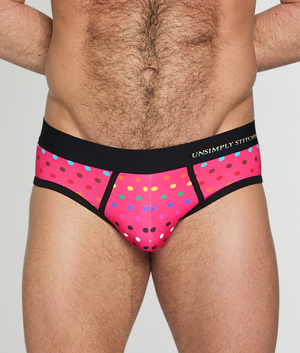 Unsimply Stitched Pride Polka Dot Brief Pink