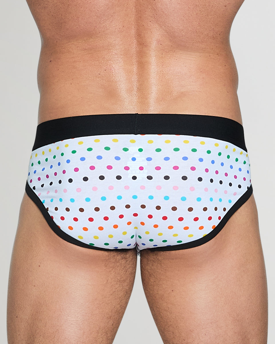 Unsimply Stitched Pride Polka Dot Brief White
