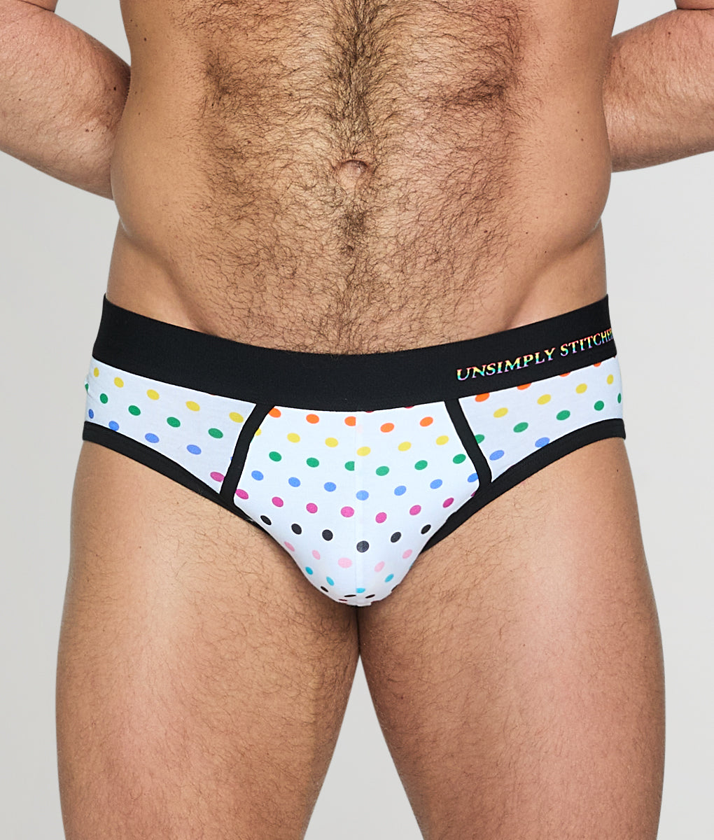 Unsimply Stitched Pride Polka Dot Brief White