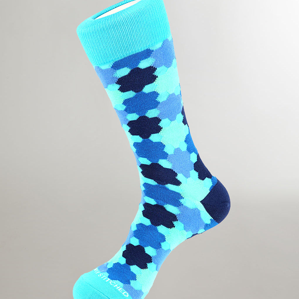 Unsimply Stitched Chemist Sock Blue-multi