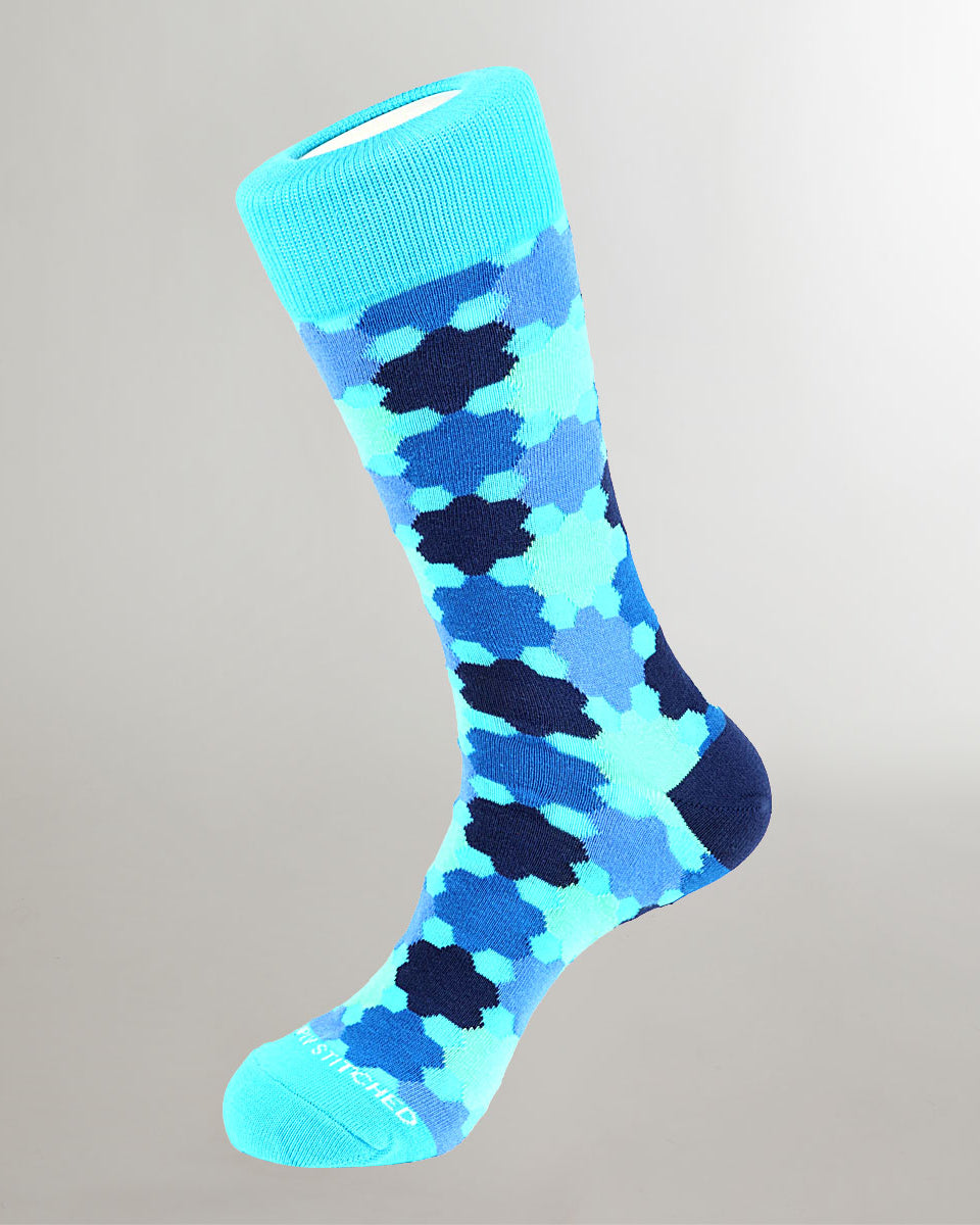 Unsimply Stitched Chemist Sock Blue-multi