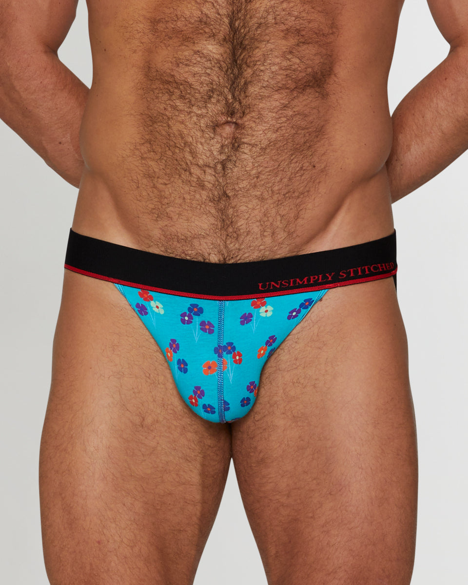 Unsimply Stitched Floral Jock Unsimply Stitched Floral Jock Aqua