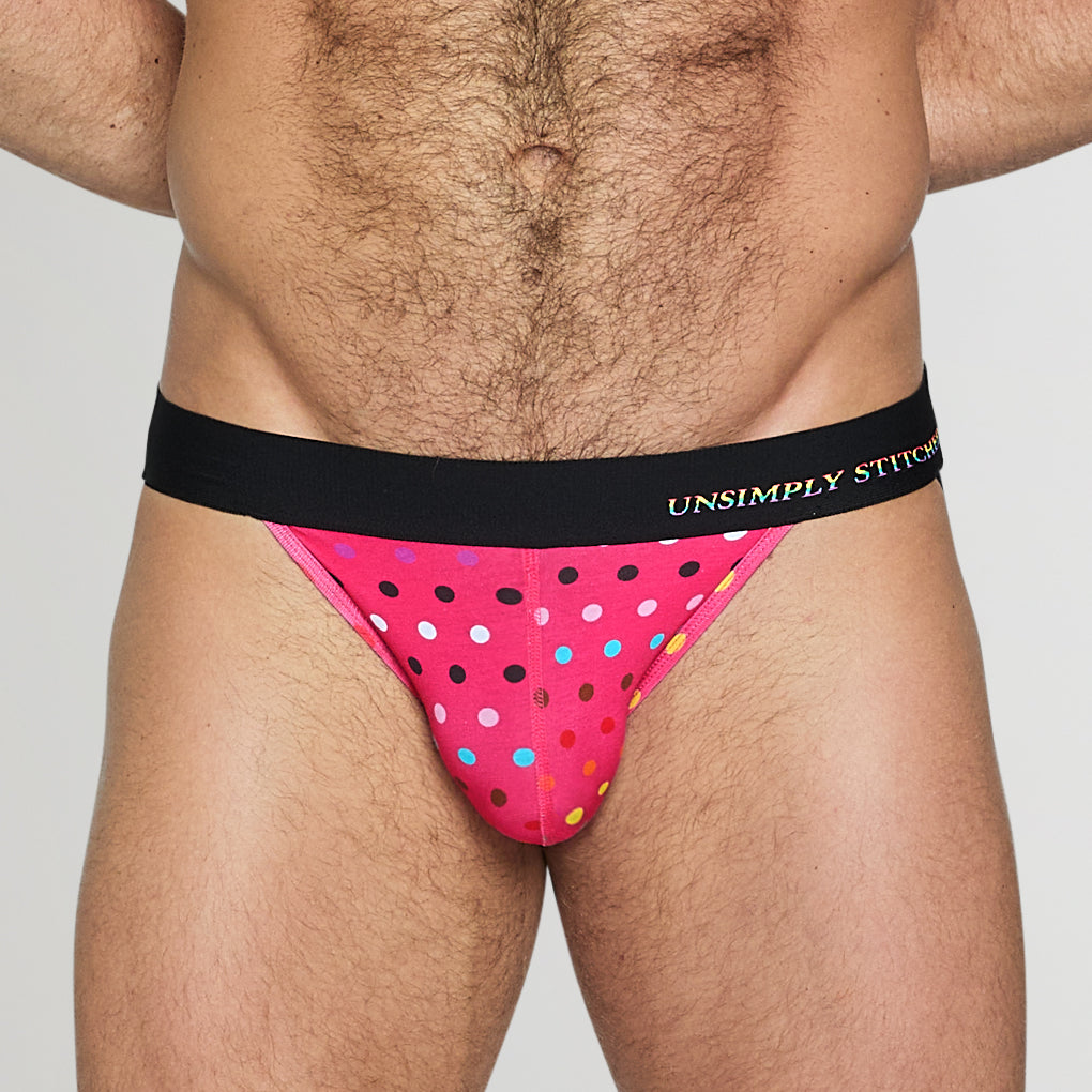 Unsimply Stitched Pride Polka Dot Jockstrap Pink