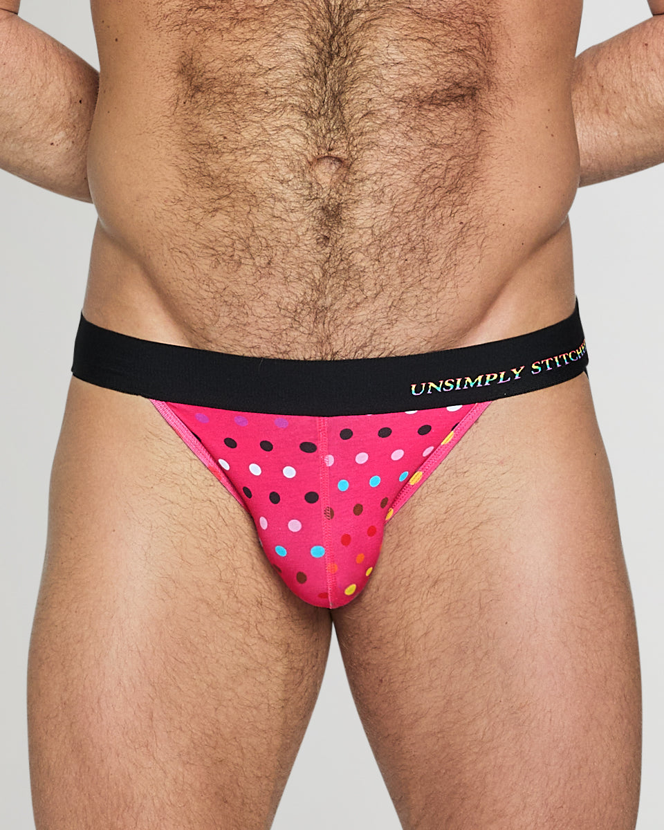 Unsimply Stitched Pride Polka Dot Jockstrap Pink
