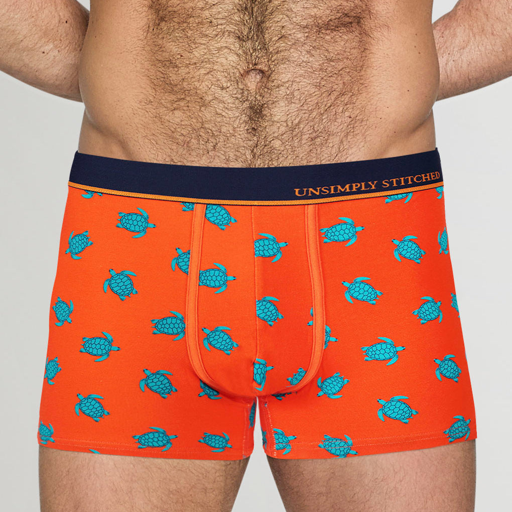 Unsimply Stitched Turtles Trunk Orange-multi