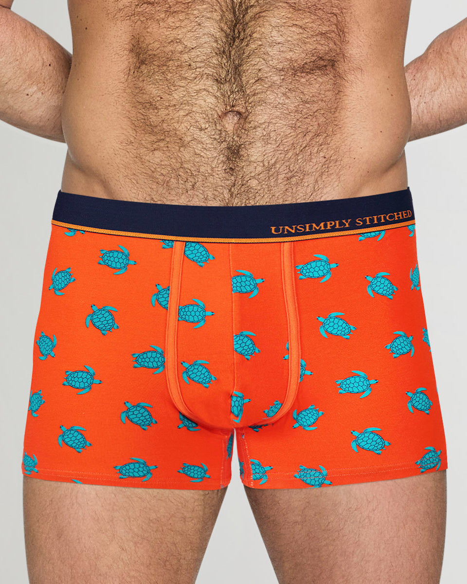 Unsimply Stitched Turtles Trunk Orange-multi