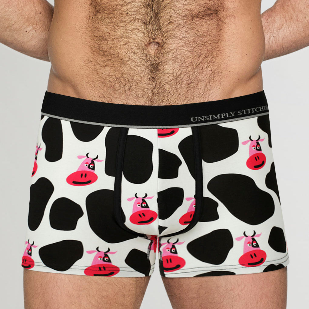 Unsimply Stitched Cow Trunk Black-white