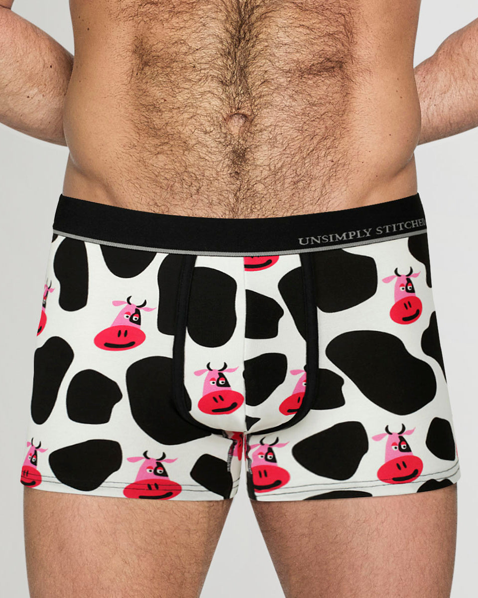 Unsimply Stitched Cow Trunk Black-white