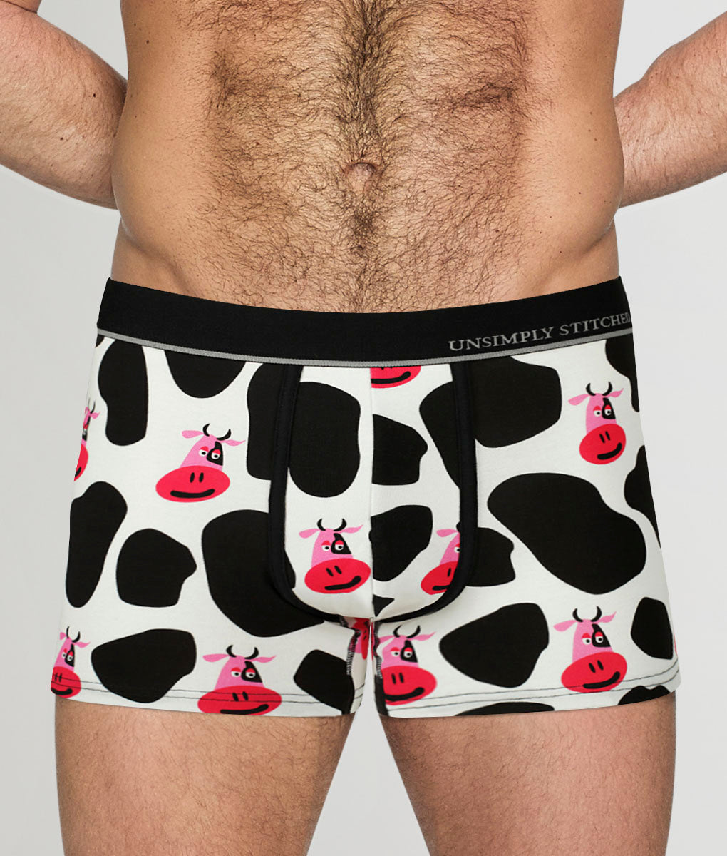 Unsimply Stitched Cow Trunk Black-white