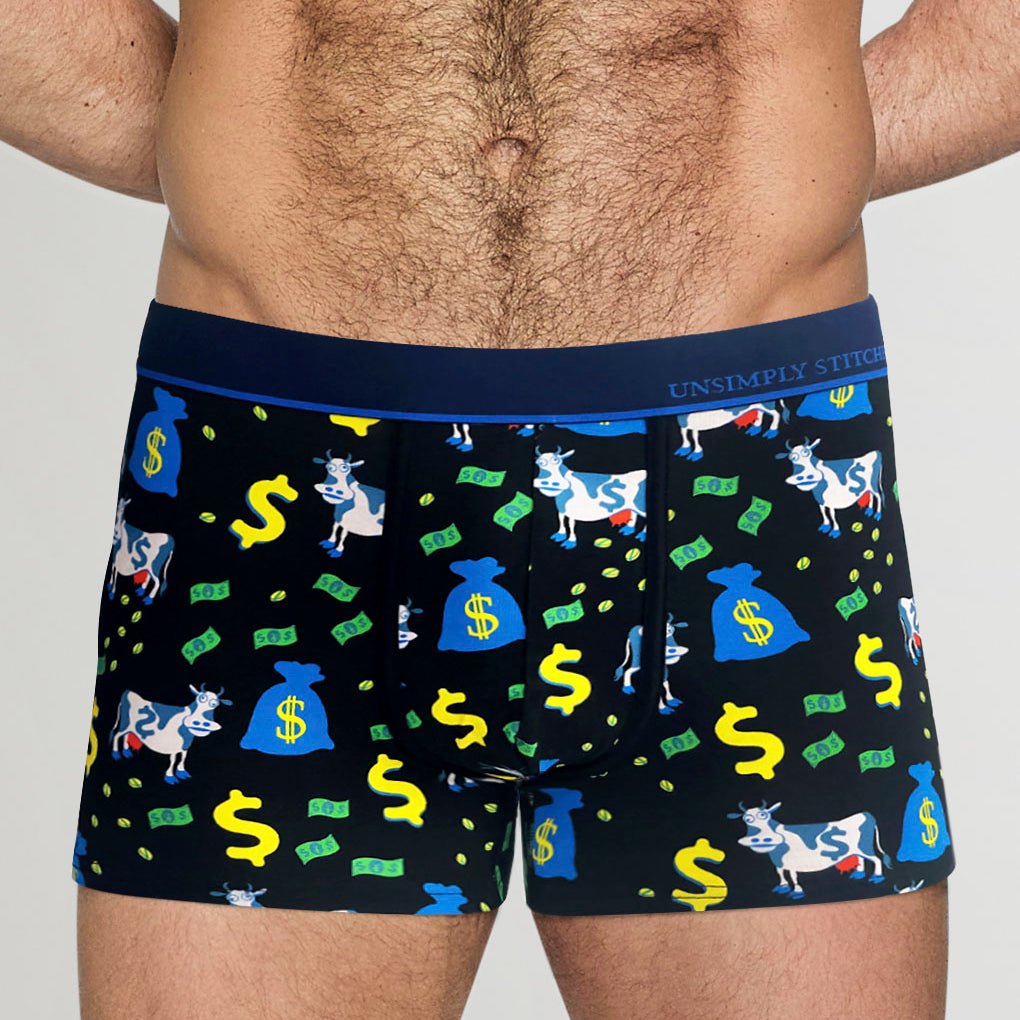 Unsimply Stitched Cash Cow Trunk Black-multi