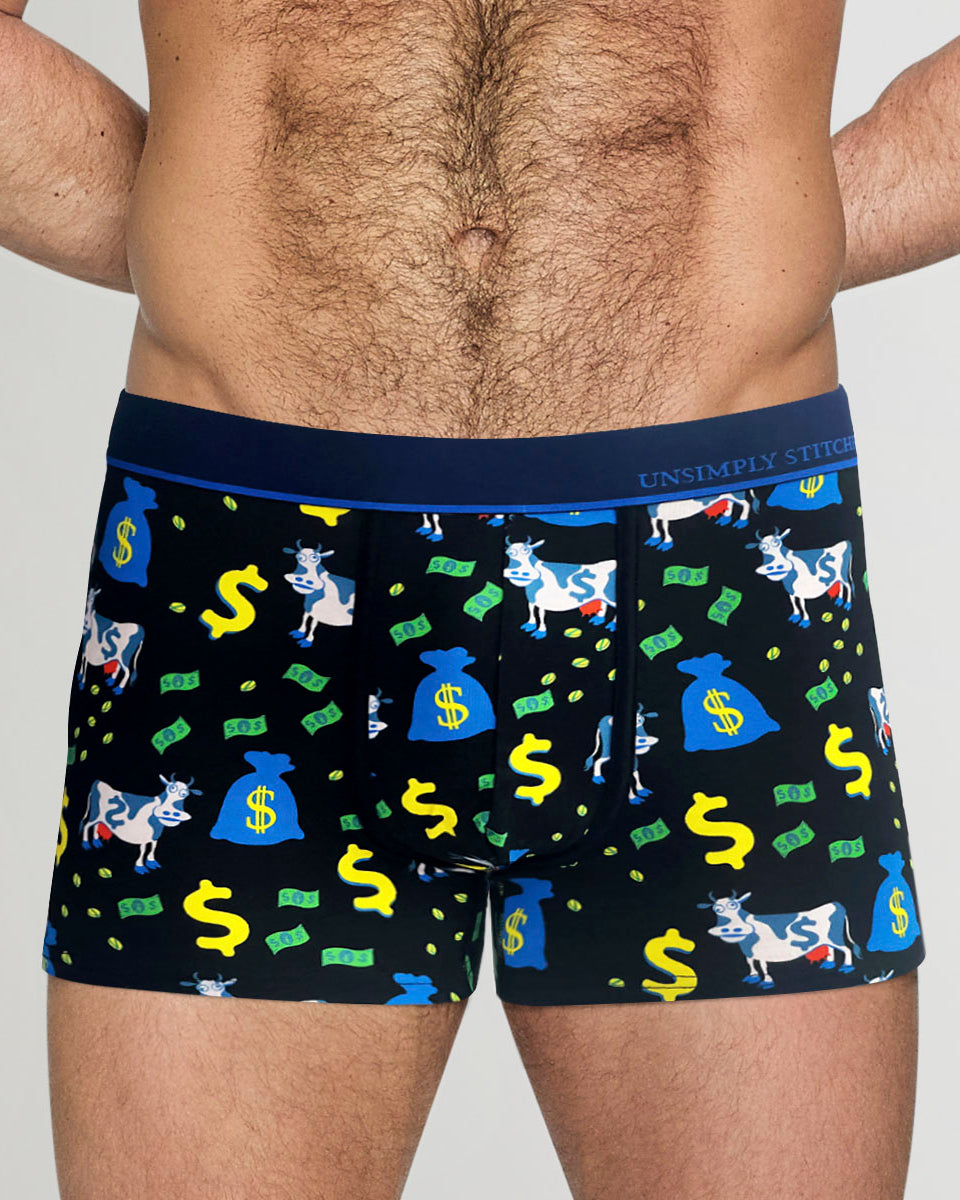 Unsimply Stitched Cash Cow Trunk Black-multi