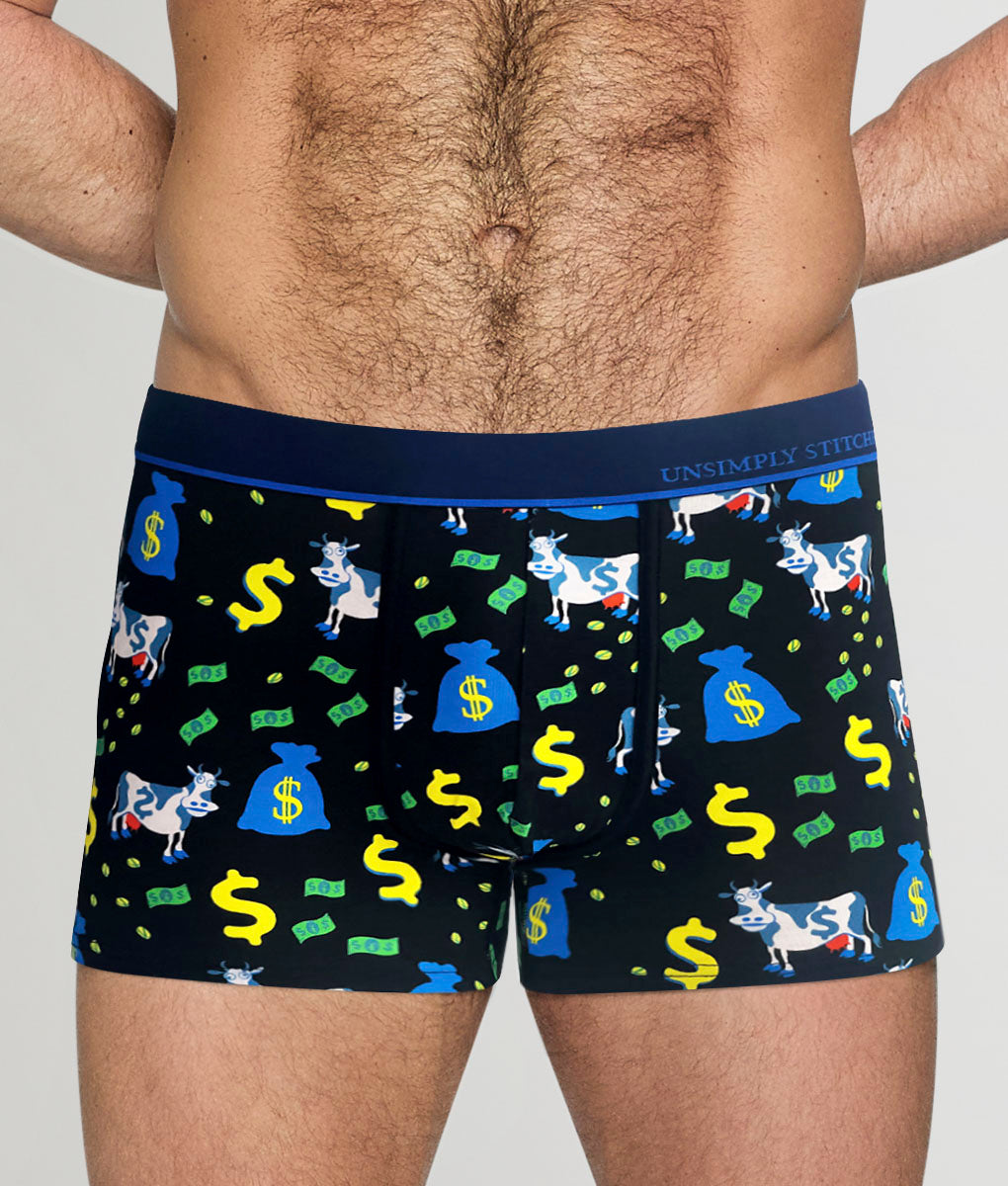 Unsimply Stitched Cash Cow Trunk Black-multi