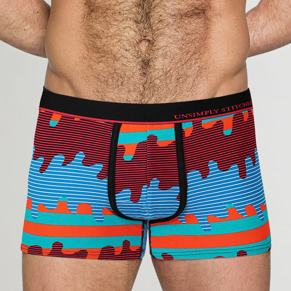 Unsimply Stitched Slime Stripe Trunk Blue-red