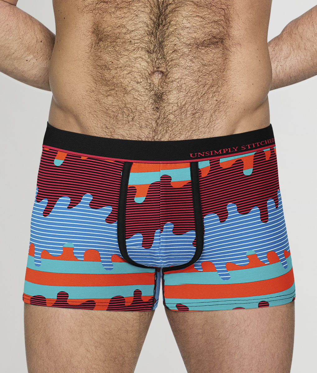 Unsimply Stitched Slime Stripe Trunk Blue-red