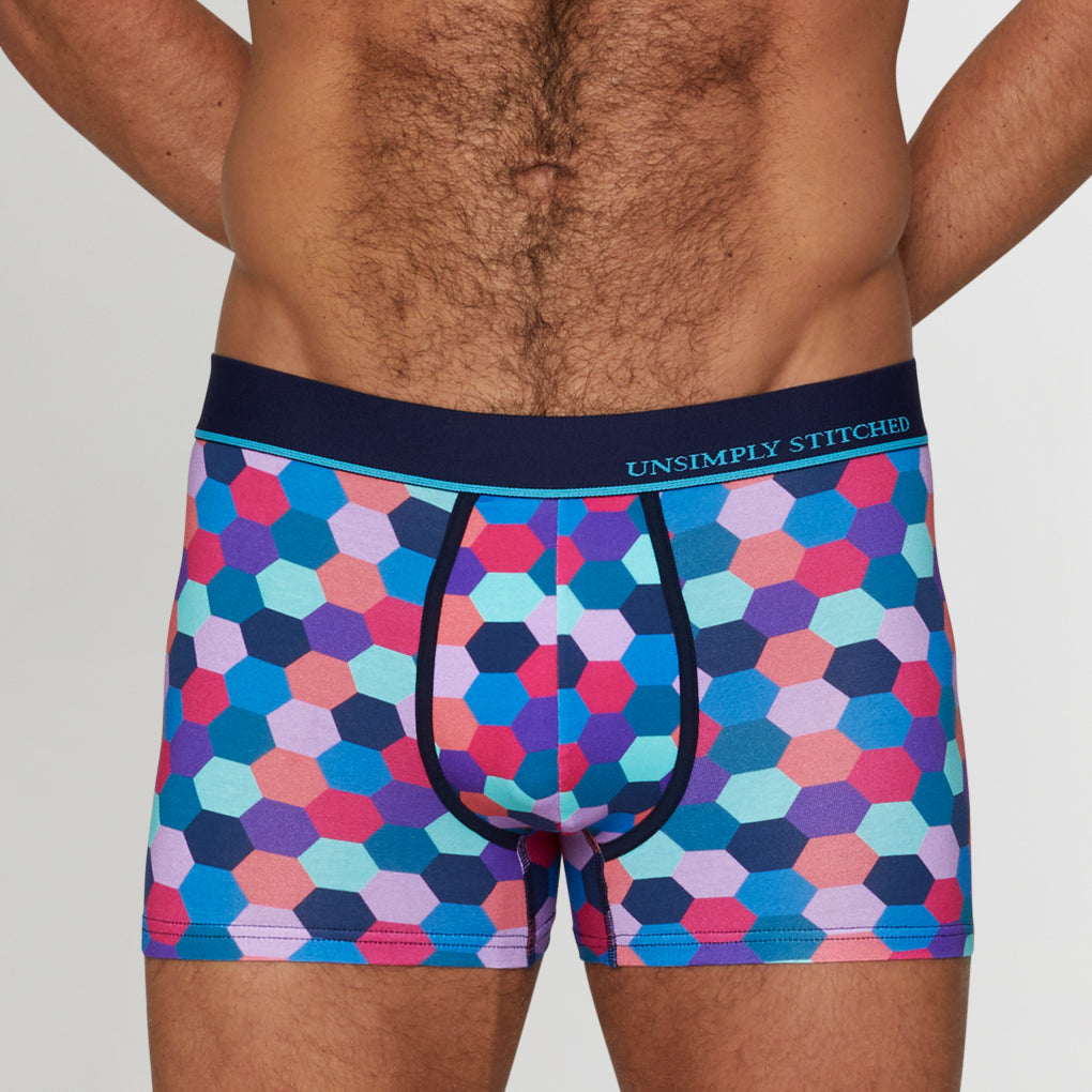 Unsimply Stitched Honeycomb Trunk Unsimply Stitched Honeycomb Trunk Blue-pink-multi